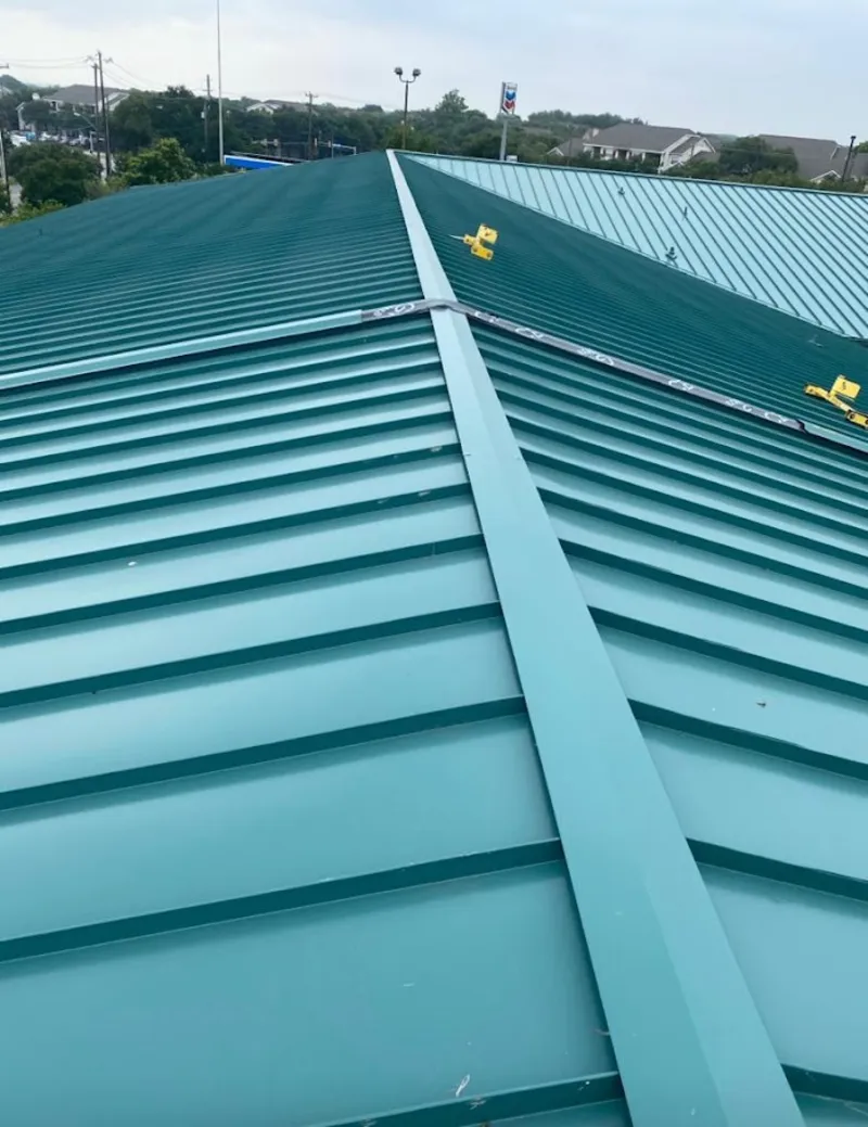 Green commercial metal roof ridge and valley for Metal Roof Repair in Makaha